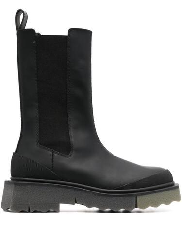 오프화이트 Calf Sponge leather chelsea boots